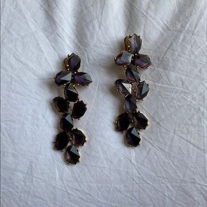 Oscar De La Renta Clip On Gem Earrings